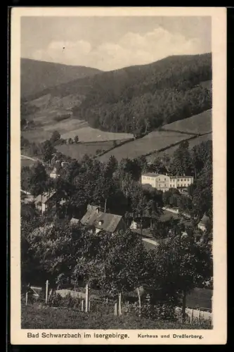 AK Bad Schwarzbach, Kurhaus & Dresslerberg