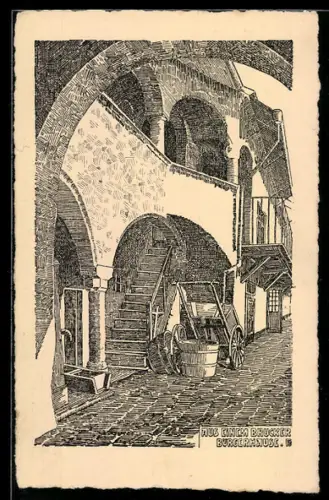 Künstler-AK Bruck, Aus einem Bürgerhause