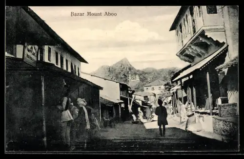 AK Mount Abu, Bazar, Marktstrasse