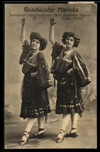 AK Internationale Duett-Tänzerinnen Geschwister Mariska