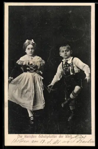 AK Die kleinsten Schuhplattler der Welt, Volkstanz