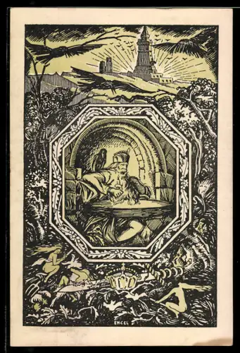 AK Frankenhausen / Thür., Zum Anlass des Kyffhäuser- Denkmals