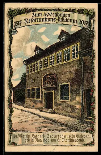 Künstler-AK Kallista: Eisleben, Geburtshaus von Martin Luther