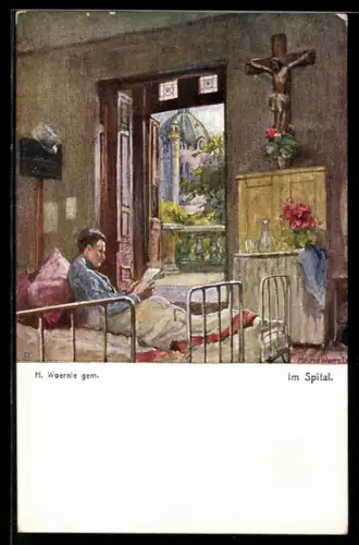 Künstler-AK Rotes Kreuz, Kriegsfürsorgeamt Nr.556: Im Spital