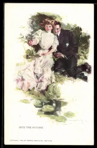 AK Liebespaar schaut in die Zukunft