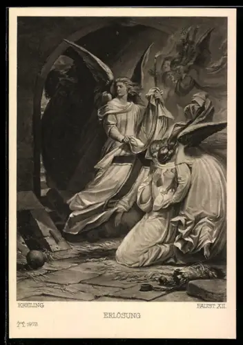 AK Erlösung, Szene aus Faust mit Engeln