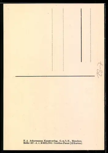 AK In der Kirche, Szene aus Faust