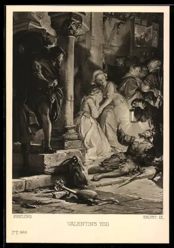 AK Valentins Tod, Szene aus Faust