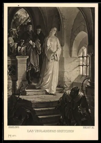 AK Das verlassene Gretchen, Szene aus Faust