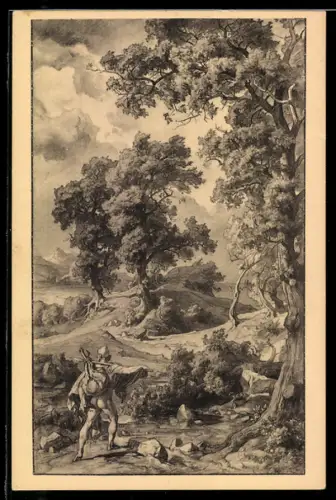 Künstler-AK Leipzig, Museum der bildenen Künste, Odysseus auf der Insel der Circe, Sage