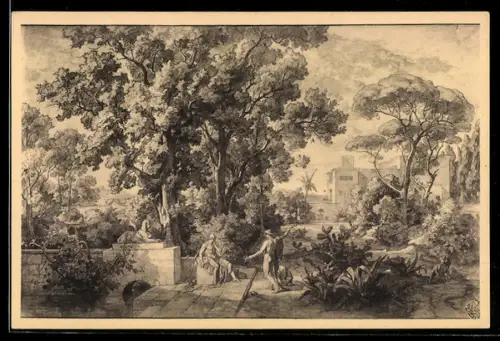 Künstler-AK Leipzig, Museum der bildenden Künste, Odysseus empfängt das Kraut Moly, Sage