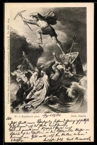 AK Wilhelm Tell auf der Flucht