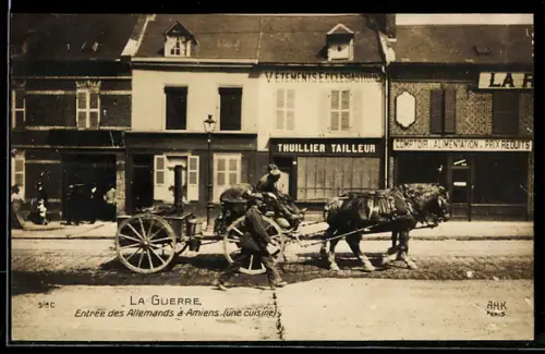 AK Amiens, Deutsche Soldaten mit Feldküche