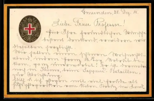 AK Rotes Kreuz, Karte der offiziellen Kriegsfürsorge Österreich