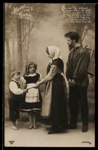 AK Hänsel und Gretel werden von den Eltern ausgesetzt