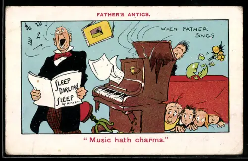 AK Mann singt so fürchterlich, dass das Klavier zerstört wird