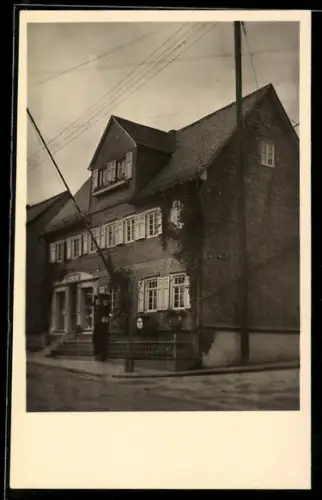 Foto-AK Weisel, Tankstelle Wilhelm Sipp