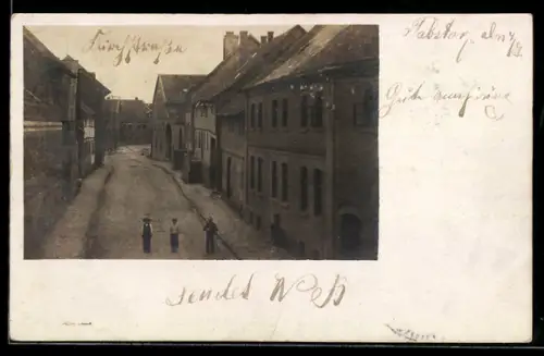 Foto-AK Pabstorf, Partie in der Kirchstrasse