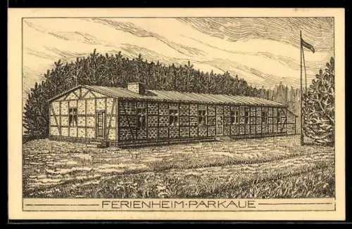 AK Berlin-Lichtenberg, Ferienheim Parkaue des Reformrealgymnasiums