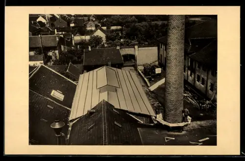 AK Bornheim-Hersel, Sieg-Rheinische Germania-Brauerei, Eindeckung des neuen Kesselhauses