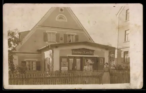 Foto-AK Göggingen, Handlung von Xaver Berz, Aussenansicht