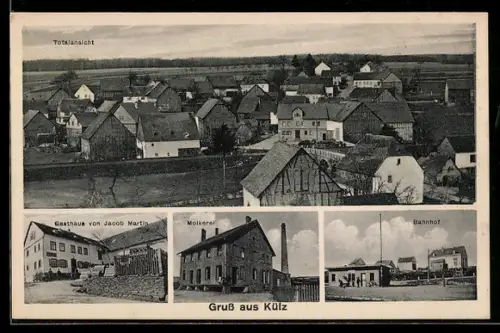 AK Külz, Totalansicht, Gasthaus, Molkerei, Bahnhof
