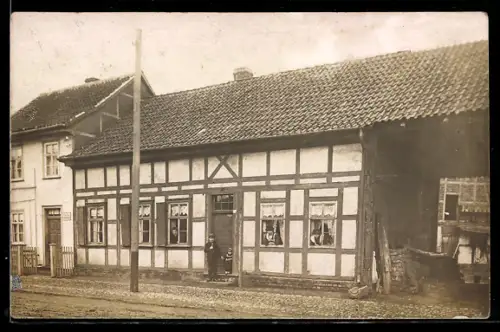 Foto-AK Braunlage, Wohnhaus in Fachwerkbauweise