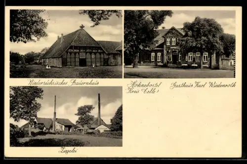 AK Hohnebostel /Celle, Gasthaus Karl Wiedenroth, Ziegelei