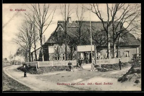 AK Gr. Klecken, Gasthaus zur Linde, Inh. Gust. Soltau