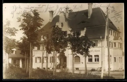 Foto-AK Gersthofen, Gasthaus Lech-Auen