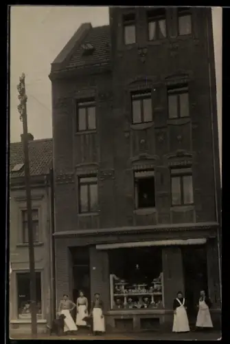 Foto-AK Bonn, Gemüsehandel von Josef Kesel, Aussenansicht