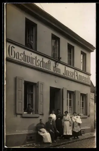 Foto-AK Mehlem, Gasthaus von Josef Amendt