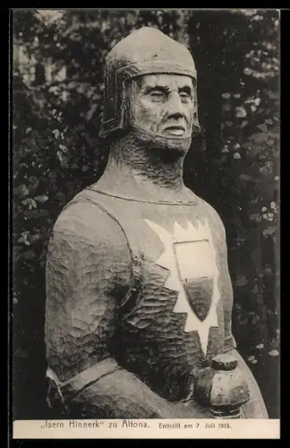 AK Hamburg-Altona, Isern Hinnerk, enthüllt 7.7.1915, Kriegshilfe