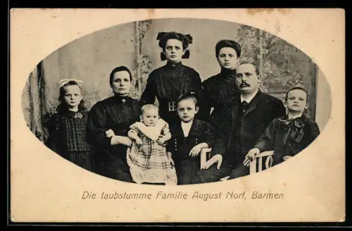 AK Barmen, Die taubstumme Familie August Norf