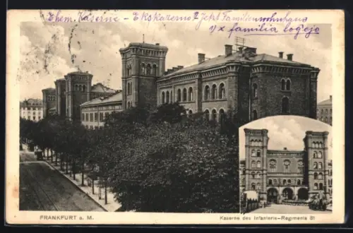 AK Frankfurt a. M., Kaserne des Infanterie-Regiments 81