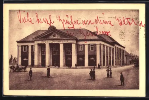 AK Frankfurt a. M., Gasthof - Vergnügungs-Palast `Gross-Frankfurt`, Eschenheimer Tor