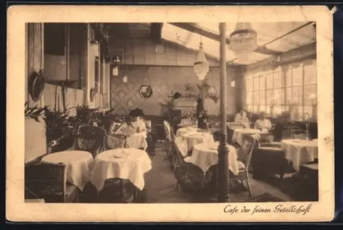 AK Frankfurt /Main, Cafe der feinen Gesellschaft, Gästeraum
