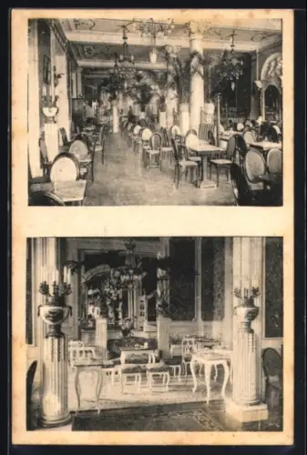 AK Frankfurt a. M., Konditorei - Cafe Bütschly-Rumpelmayer, Inh. Heim, Innenräume