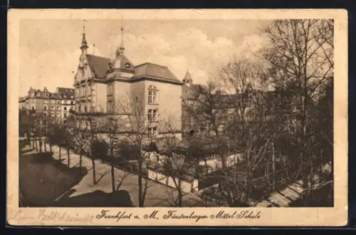 AK Frankfurt-Nordend, Fürstenberger Mittel-Schule, Fürstenbergerstrasse 152