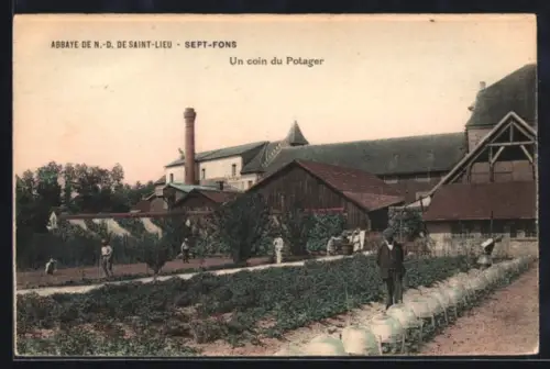 AK Abbaye de N.-D. de Saint-Lieu, Sept-Fons, Un coin du Potager