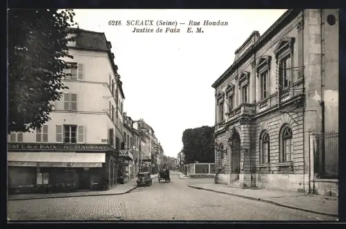 AK Sceaux /Seine, Rue Houdan, Café de la Paix