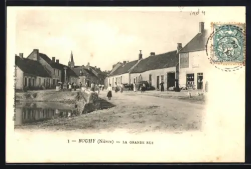 AK Bouhy /Nièvre, La Grande Rue
