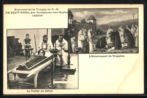 AK Diou, Trappe Notre Dame de Sept-Fons, Enterrement du Trappiste, la Veillée du dèfunt