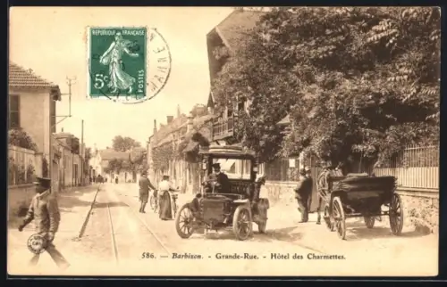 AK Barbizon, Grand Rue, Hotel des Charmettes