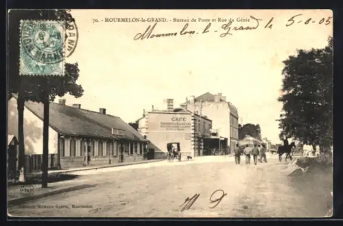 AK Mourmelon-le-Grand, Bureau de Poste et Rue du Genie