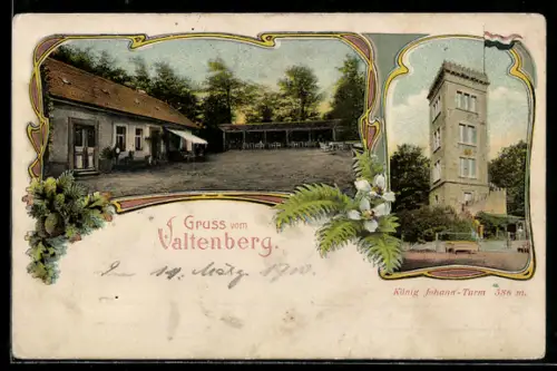 AK Neukirch, Valtenberg, der König Johann-Turm