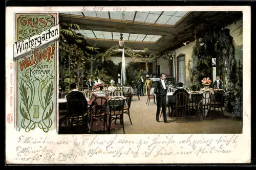 AK Walddorf am Kottmar, Gasthaus Wintergarten