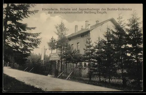 AK Geyer, Kinderheim, Skiheim und Jugendherberge des Bezirks-Verbandes der Amtshauptmannschaft Stollberg i. Erzgeb.