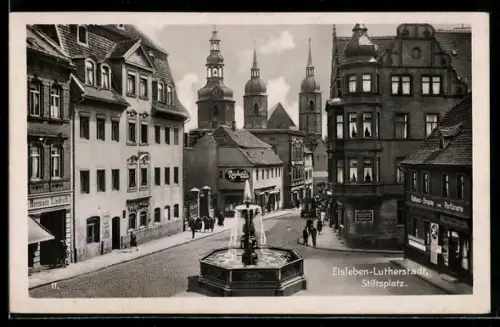 AK Eisleben-Lutherstadt, Blick auf den Stiftsplatz
