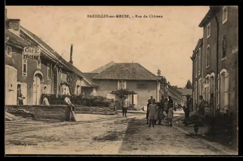 AK Bazoilles-sur-Meuse, Rue du Chateau, Café-Epicerie